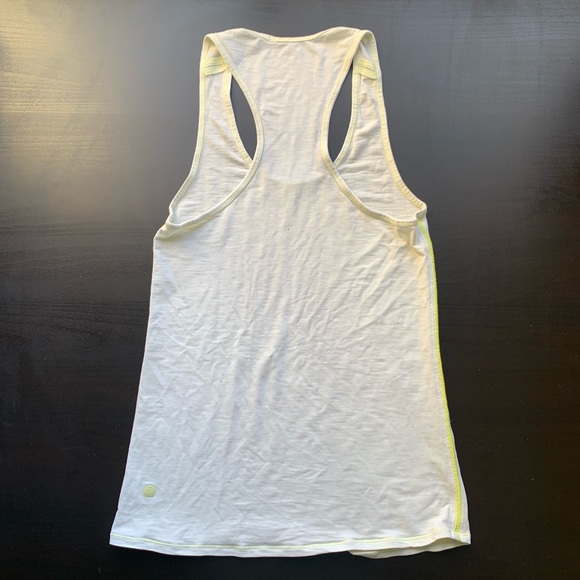 Lululemon Athletica Light Yellow Racerback Athletic Lightweight Tank Top size S - Picture 2 of 9